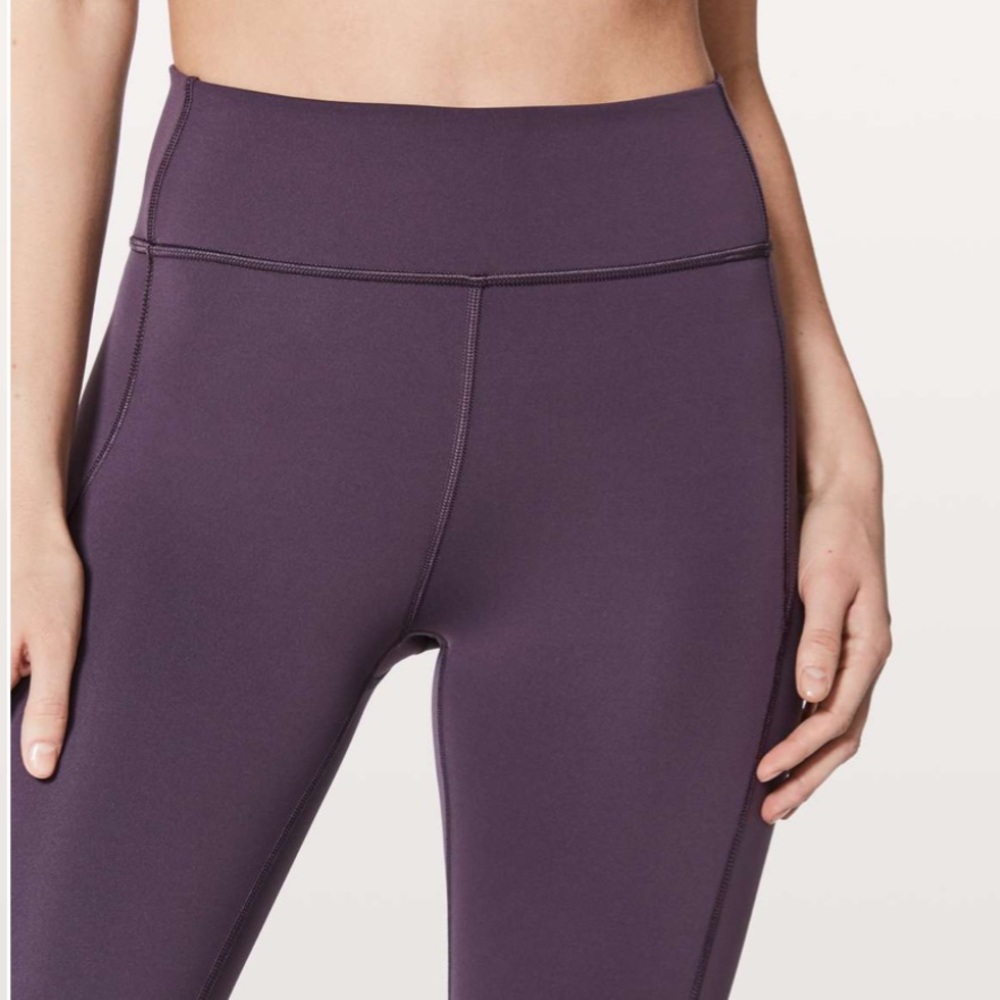 Lululemon In Movement 7/8 Tights in Black Currant  Leggings